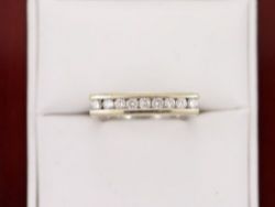 ETERNITY DIAMOND RING BEAUTIFUL 18CT WHITE GOLD LADIES SIZE L Z11