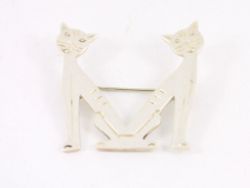 CAT BROOCH STERLING SILVER LADIES STUNNING 925 8.7G CB92