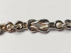 KNOT LINK CHAIN BRACELET STERLING SILVER LADIES GENTS 8
