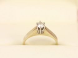 DIAMOND SOLITAIRE RING 18CT GOLD LADIES SIZE H 1/2 750 2.1G BF21