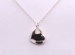 LOVE HEART PENDANT CHARM CABLE CHAIN NECKLACE STERLING SILVER GIFT 11.9G AAC176