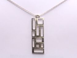 STERLING SILVER PENDANT CHARM DOUBLE CUBAN CHAIN NECKLACE 22