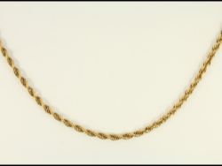 ROPE CHAIN NECKLACE 9CT GOLD STUNNING 25.25