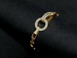 DIAMOND BRACELET 18CT YELLOW GOLD LADIES 6.5