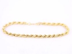 ROPE CHAIN BRACELET 9CT GOLD STUNNING 375 2G BD52