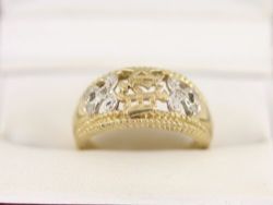 DIAMOND RING 9CT GOLD LADIES STUNNING SIZE O 375 4.1G BH25