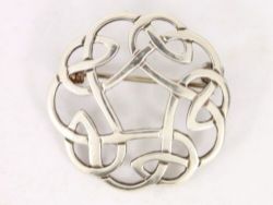 ORTAK CELTIC BROOCH STERLING SILVER LADIES STUNNING 925 2.9G CM36