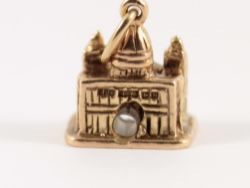 ST PAUL'S CATHEDRAL CHARM VINTAGE 9CT GOLD 375 CHARMS PENDANT 6.4G IF33