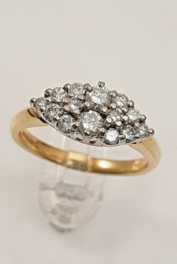 0.50CT DIAMOND DRESS/COCKTAIL RING/YELLOW GOLD