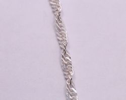 STERLING SILVER TWISTED CUBAN CHAIN BRACELET 9.25