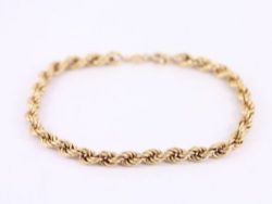 ROPE CHAIN BRACELET 9CT GOLD STUNNING 375 3.7G AU49