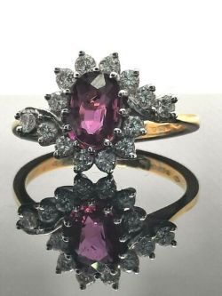 RUBY & DIAMOND DRESS/COCKTAIL RING 18CT YELLOW GOLD