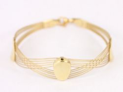 LADIES WOVEN BRACELET 9CT GOLD STUNNING 375 BEAUTIFUL 7G SH90