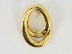 CIRCULAR CROSSOVER PENDANT STERLING SILVER LADIES STUNNING 925 4G GF95