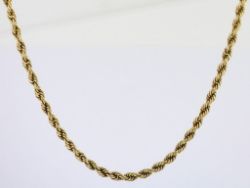 ROPE CHAIN NECKLACE 9CT GOLD STUNNING 15.75
