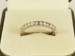FULL ETERNITY RING 18CT WHITE GOLD LADIES STUNNING SIZE P 1/2 750 3.2G FJ91