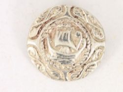 VIKING LONGSHIP BROOCH STERLING SILVER LADIES VINTAGE 925 5G CM42