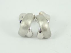 LADIES GOLD STUD EARRINGS 18CT WHITE GOLD STUNNING 750 4.3G FE49