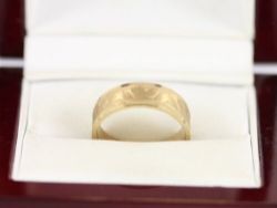 WEDDING BAND 9CT GOLD LADIES RING SIZE M 375 3.3G BE6