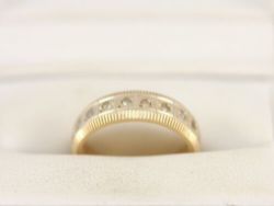 FULL ETERNITY RING 9CT GOLD LADIES STUNNING SIZE K 1/2 375 3.6G BQ8