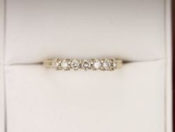 DIAMOND RING 9CT GOLD LADIES STUNNING 7 STONE SIZE N 375 Z53