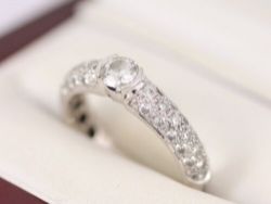 DIAMOND SOLITAIRE RING 18CT WHITE GOLD LADIES SIZE O 750 6G BQ58