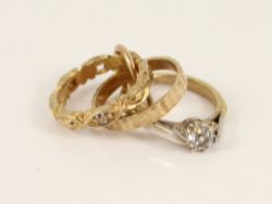 WEDDING ENGAGEMENT ETERNITY RINGS CHARM VINTAGE 9CT GOLD 375 CHARMS 2.6G IE39