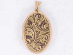 LOCKET PENDANT 9CT ROSE GOLD STUNNING LADIES VINTAGE 375 P36