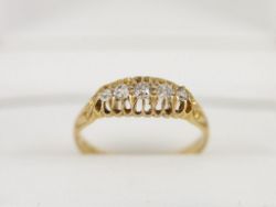 EXCEPTIONAL DIAMOND FIVE STONE RING 18CT GOLD LADIES SIZE N 1/2 750 P58
