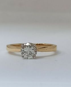 0.66CT DIAMOND ENGAGEMENT RING/18CT YELLOW GOLD
