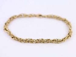 LADIES CHAIN BRACELET 9CT GOLD STUNNING 5.1G AK25