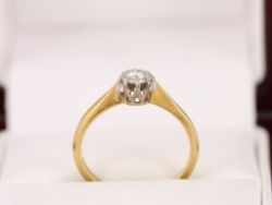 SOLITAIRE ENGAGEMENT RING DIAMOND 18CT GOLD BEAUTIFUL LADIES SIZE K L80