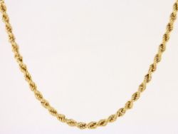 ROPE CHAIN NECKLACE 9CT GOLD STUNNING 16.25