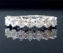 1.00CT 7 STONE ETERNITY/DRESS RING/WHITE GOLD