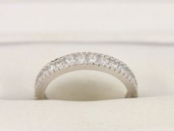 FULL ETERNITY RING STERLING SILVER LADIES STUNNING SIZE L 925 2.2G BX77