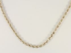 ROPE CHAIN NECKLACE STERLING SILVER STUNNING 30.75