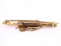 THE KINGS OWN LANCASTER REGIMENT 9CT GOLD SWEETHEART BROOCH ARMY BADGE 2.1G AG6