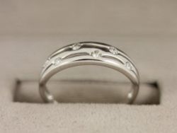 DIAMOND RING 18CT WHITE GOLD LADIES SIZE I 1/2 750 1.5G CS97