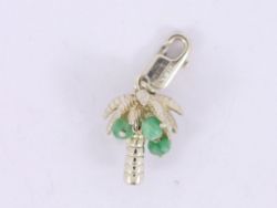 PALM TREE CHARM STERLING SILVER COCONUT MILANO CHARMS 925 2.3G OM93