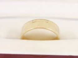 WEDDING BAND 9CT GOLD LADIES RING STUNNING SIZE O 375 3.5G BJ40