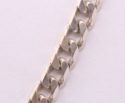 STERLING SILVER CUBAN CURB CHAIN NECKLACE 20