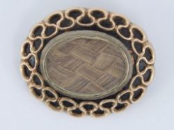 VICTORIAN MOURNING BROOCH RARE ANTIQUE VINTAGE 9CT GOLD PIN 375 R97