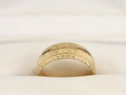 WEDDING BAND 9CT GOLD LADIES D SHAPED SIZE K 375 3.4G BS74