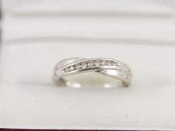DIAMOND ETERNITY RING 9CT WHITE GOLD LADIES SIZE K 375 AD36