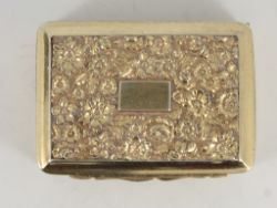 ANTIQUE GEORGIAN VINAIGRETTE SOLID STERLING SILVER BIRMINGHAM 1825 47.4G GF90