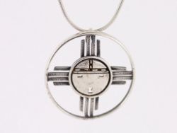 SUN SHIELD PENDANT STERLING SILVER LADIES GENTS NECKLACE 925 6.7G OM88