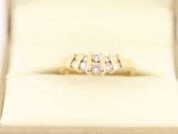 DIAMOND ENGAGEMENT RING 14K GOLD SIZE I 1/2 585 2.2G CH96
