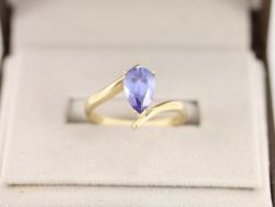 TANZANITE SOLITAIRE RING 9CT GOLD LADIES STUNNING SIZE P 375 3G CK83