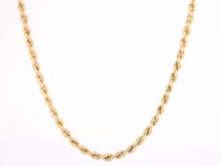 ROPE CHAIN NECKLACE 9CT GOLD STUNNING 24.5