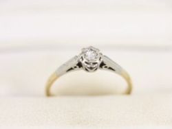 DIAMOND SOLITAIRE RING 18CT GOLD LADIES SIZE N 750 2.4G BG81